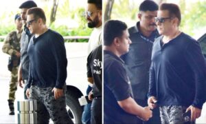 Salman Khan Spotted with Tight Security at Mumbai Airport