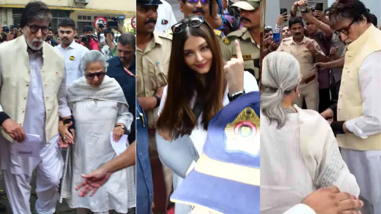 Big B, Jaya, and Aishwarya Rai Vote in Mumbai for Phase 5 of Lok Sabha Polls