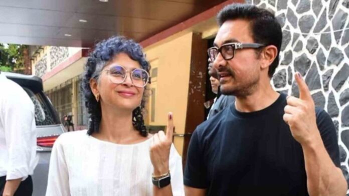 Aamir Khan and Kiran Rao Vote in Mumbai