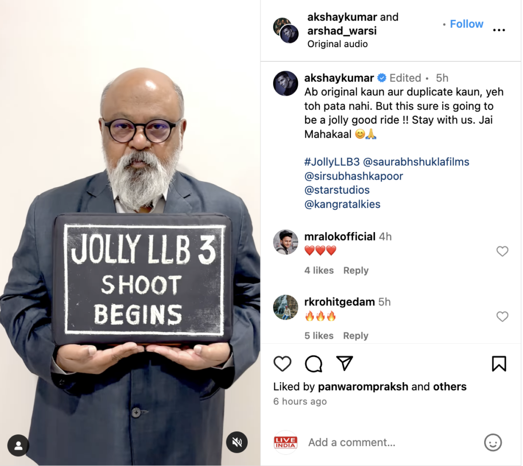 'Jolly LLB 3' is about Original vs Duplicate, Akshay Kumar-Arshad Warsi begin shooting
