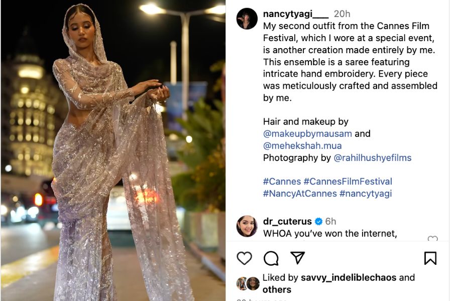 "Best outfit in Cannes": Sonam Kapoor lauds Nancy Tyagi's Cannes look
