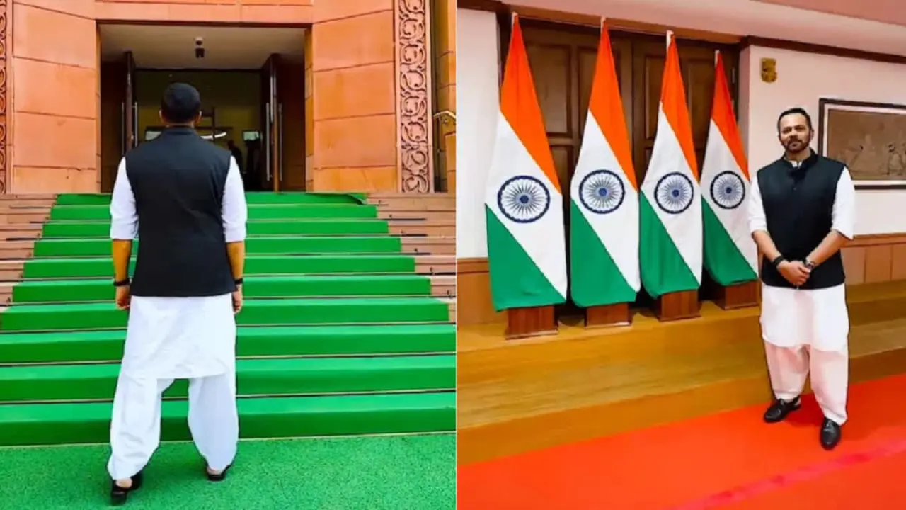 Rohit Shetty's Patriotic Visit to the New Parliament Buildi