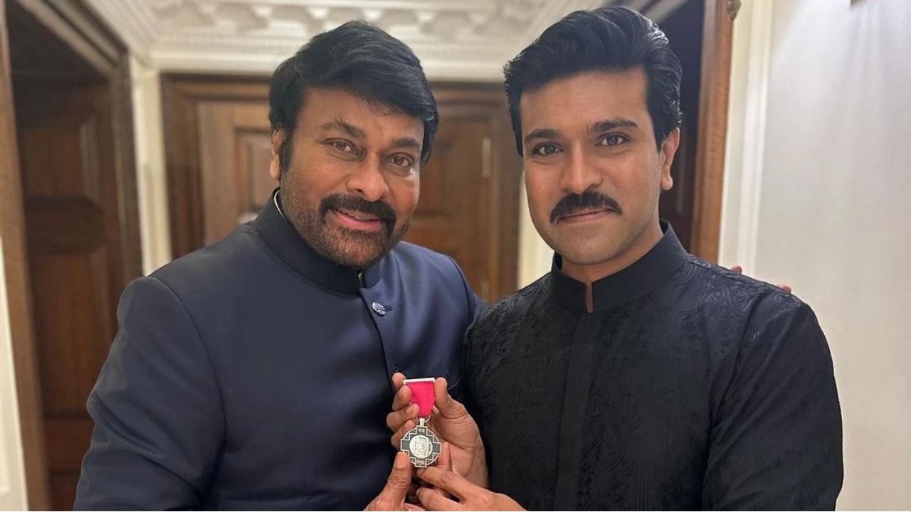 Ram Charan Proudly Shares Moment with Father Chiranjeevi's Padma Vibhushan