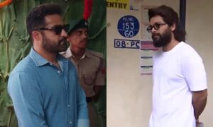 Allu Arjun and NTR Jr Exercise their Franchise in Hyderabad During Lok Sabha Elections 2024