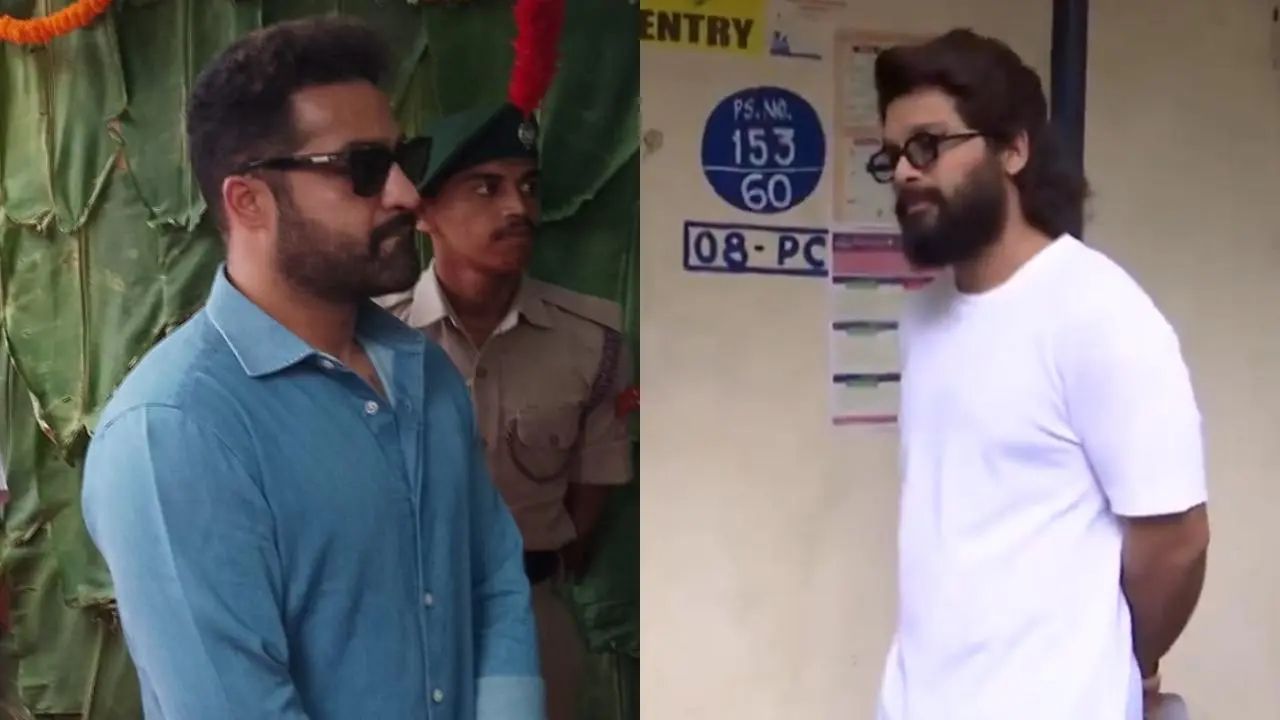 Allu Arjun and NTR Jr Exercise their Franchise in Hyderabad During Lok Sabha Elections 2024