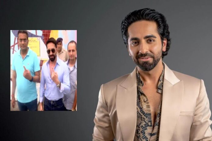 Ayushmann Khurrana Votes in Chandigarh for Lok Sabha Elections