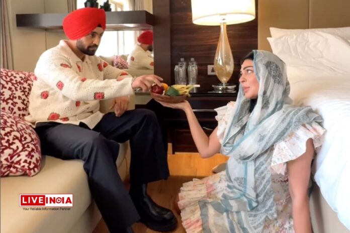 Diljit Dosanjh and Neeru Bajwa Hilariously Recreate Scene from 'Heeramandi'