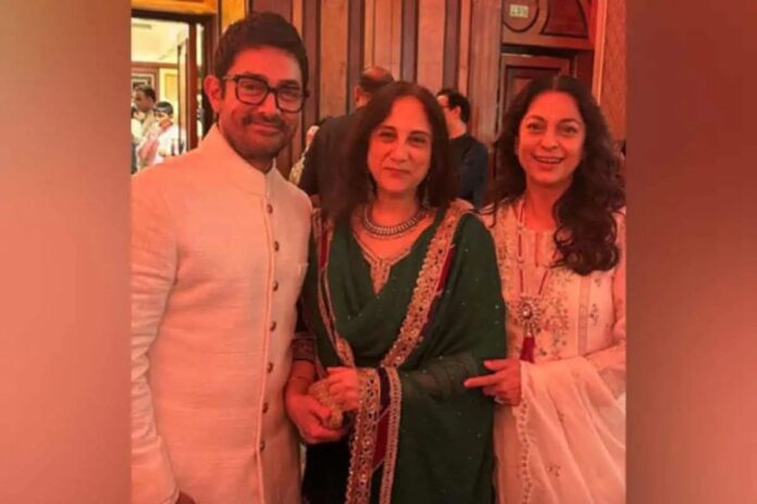 Juhi Chawla Joins Aamir Khan for His Mother's 90th Birthday Bash