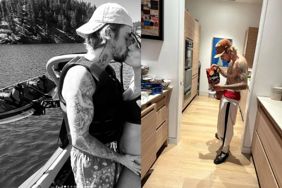 Justin Bieber Cradles Hailey Bieber's Baby Bump in Heartwarming New Post