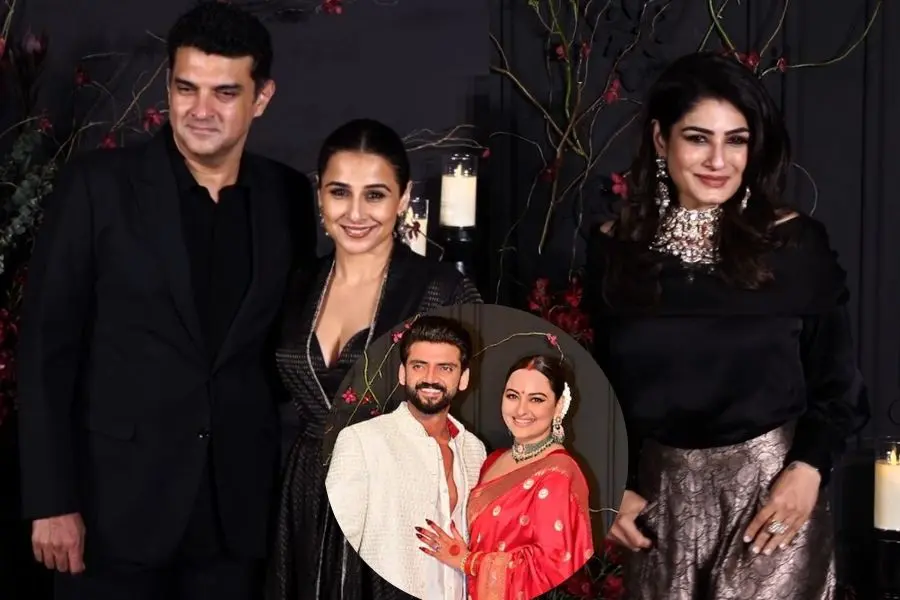 Vidya Balan, Raveena Tandon, and Others Attend Sonakshi Sinha and Zaheer Iqbal's Wedding Reception