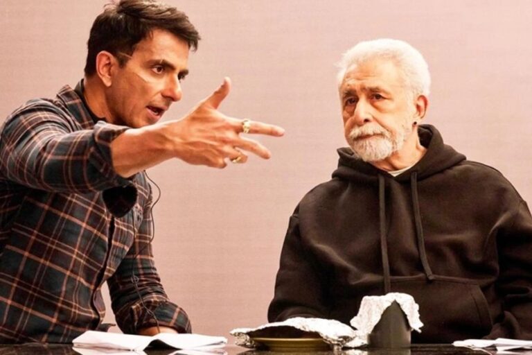 Sonu Sood Shares BTS Pics with Naseeruddin Shah on ‘Fateh’ Set