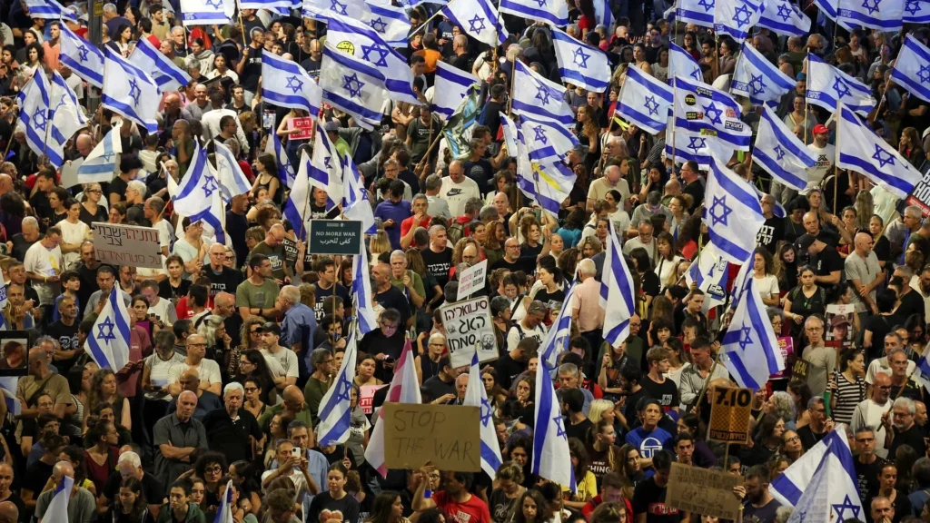 Massive Protests in Tel Aviv Demand Hostage Swap and PM's Resignation