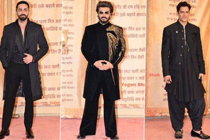 Celebs Stun in Black at Anant Ambani-Radhika Merchant's Wedding Reception