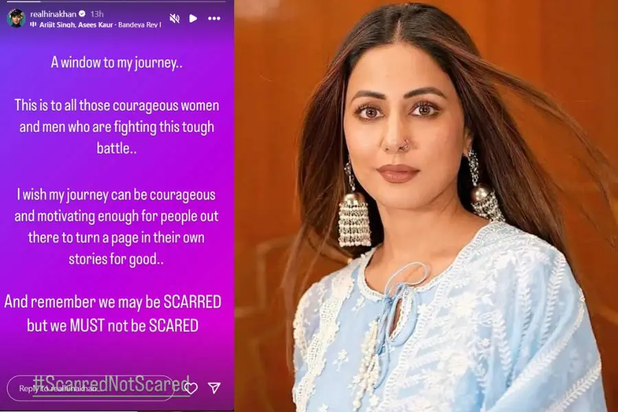 Hina Khan's Courageous Battle with Breast Cancer: "Scarred, Not Scared"