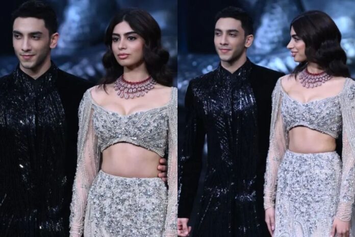 Khushi Kapoor and Vedang Raina Ignite the Ramp at Gaurav Gupta's Show During ICW 2024