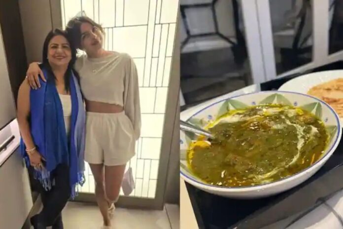 Priyanka Enjoys Mom's Home-Cooked Meal