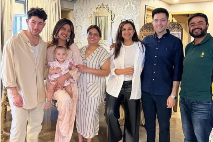 Priyanka Chopra Celebrates Birthday with Nick Jonas, Parineeti, and Raghav Chadha in Family Photo