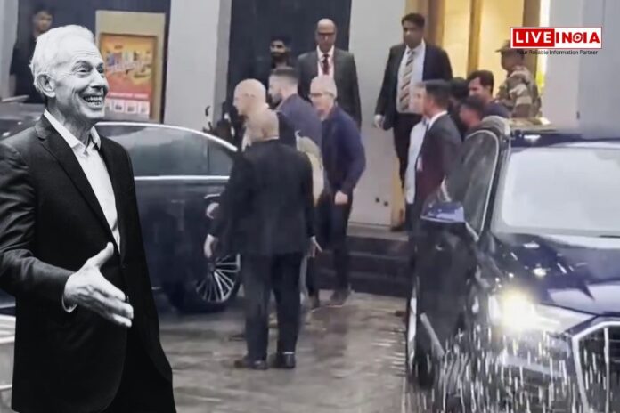 Tony Blair arrives for Anant Ambani and Radhika Merchant's Wedding