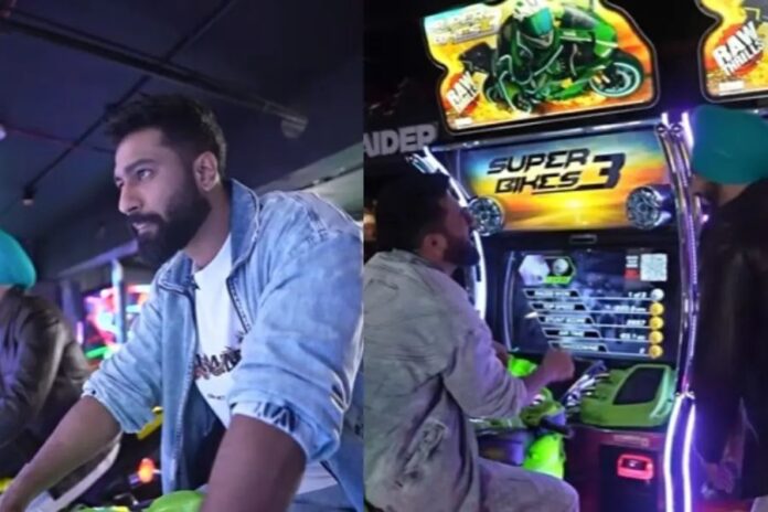 Vicky Kaushal and Ammy Virk Enjoy Fun Bike Race During 'Bad Newz' Promotion