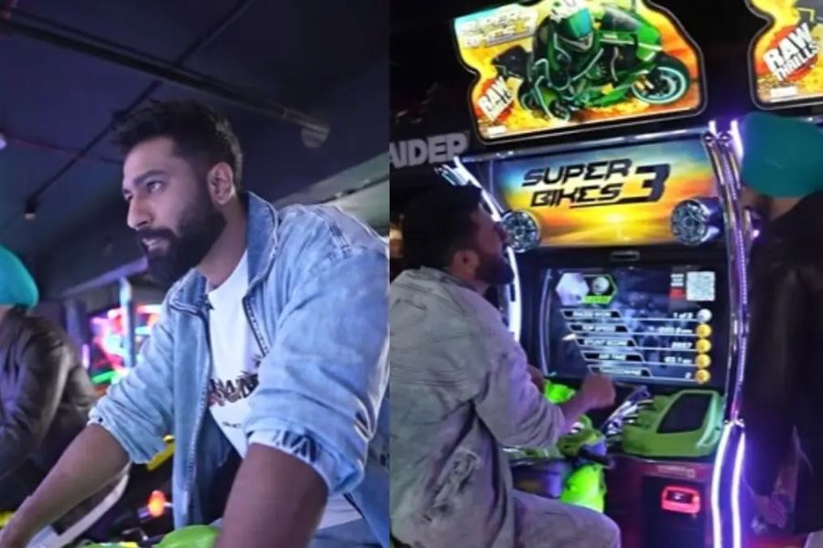 Vicky Kaushal and Ammy Virk Enjoy Fun Bike Race During ‘Bad Newz’ Promotion