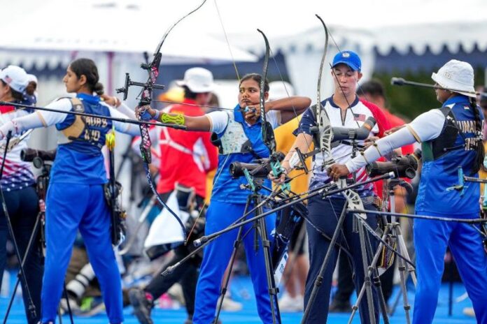 Indian Women's Archery Team Secures Quarterfinal Spot at Paris Olympics