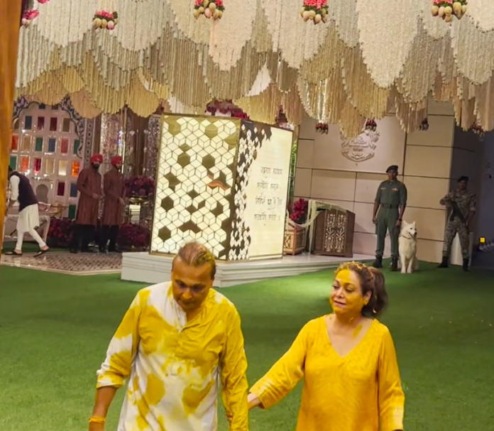 Anil and Tina Ambani Radiate Joy at Anant Ambani's Haldi Ceremony