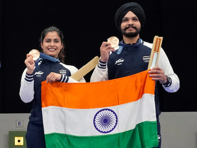 Celebrations Pour in for Manu Bhaker and Sarabjot Singh’s Historic Olympic Feat