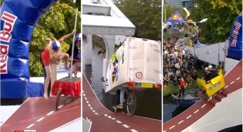Watch Thrill-Seekers Conquer Water on Tandem Bikes at Dutch Event