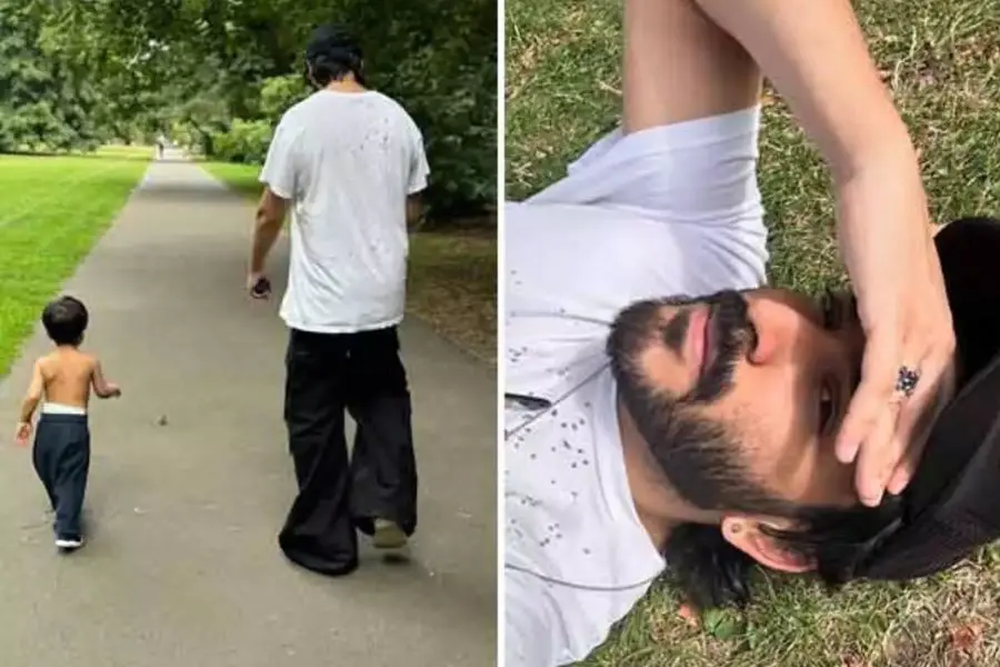 Harsh Varrdhan Kapoor Enjoys Adorable Stroll with Nephew Vayu in London Park