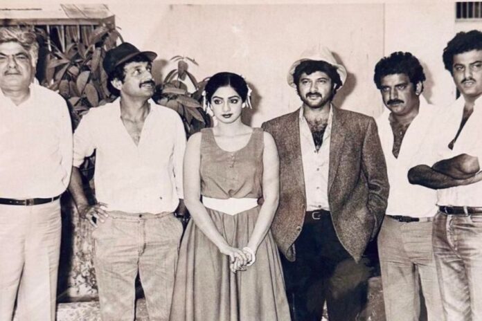 Nostalgia Unveiled: Boney Kapoor Shares Iconic Throwback Photo of Sridevi and Anil Kapoor from 'Mr. India' Shoot