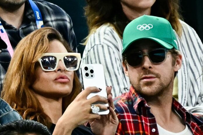 Ryan Gosling and Eva Mendes Enjoy the Paris Olympics with Their Daughters