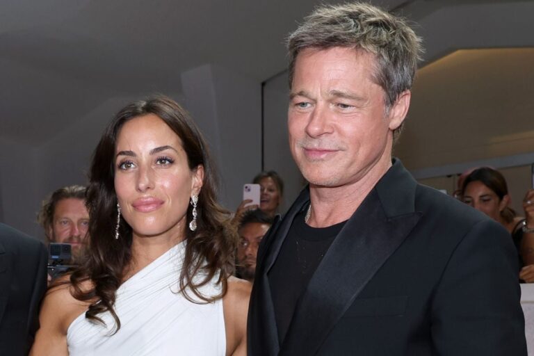 Brad Pitt And Ines De Ramon Made Their Red Carpet Debut As A Couple At The Venice International Film Festival