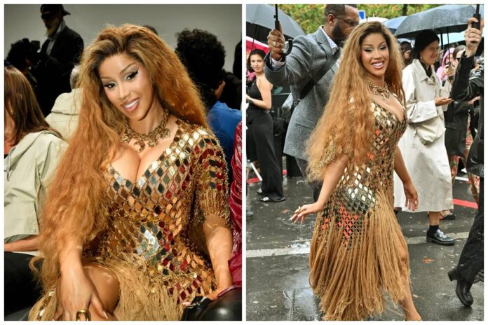 Cardi B Slays At Paris fashion week, Just Few Days After Delivering A Baby