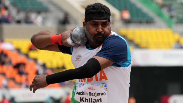 Sachin Khilari Bags Silver Medal In Shot Put F46 final In Paris Paralympics