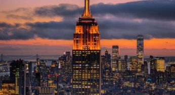 Empire State Building in New York Lights Up for Diwali