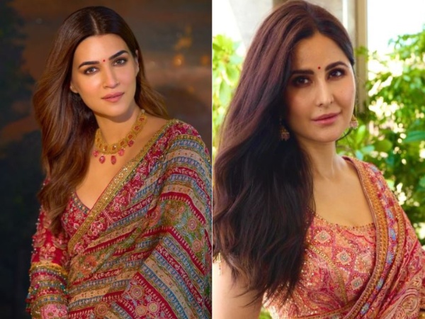 Katrina Kaif And Kriti Sanon Showcases Their Love For Sarees During Navratri celebrations