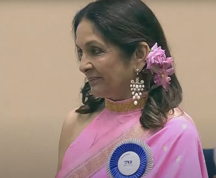 Age Is Just A Number! Neena Gupta Looks Stunning In Pink Saree