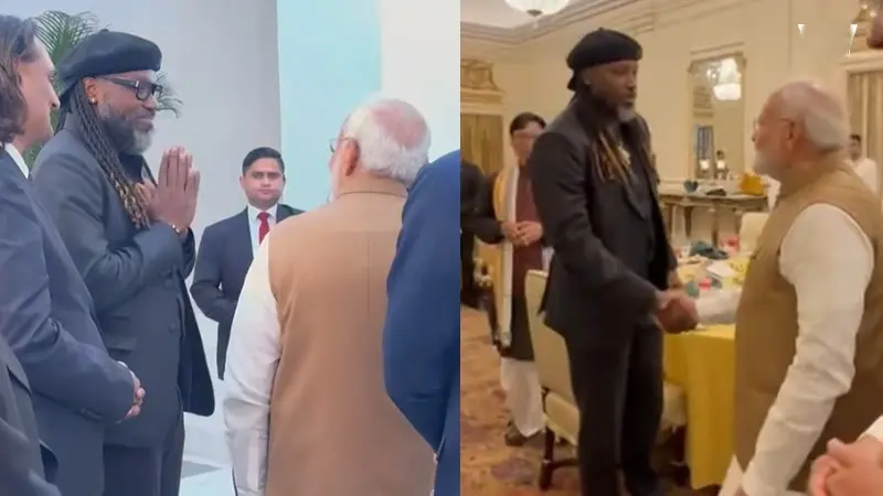 Legendary Cricketer Chris Gayle Meets PM Modi