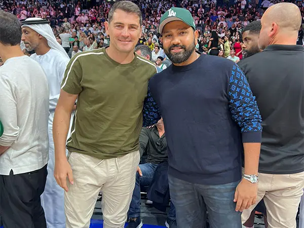 Skipper Rohit Sharma Encounters With Legendary Spanish Footballer Iker Casillas At NBA Abu Dhabi Games