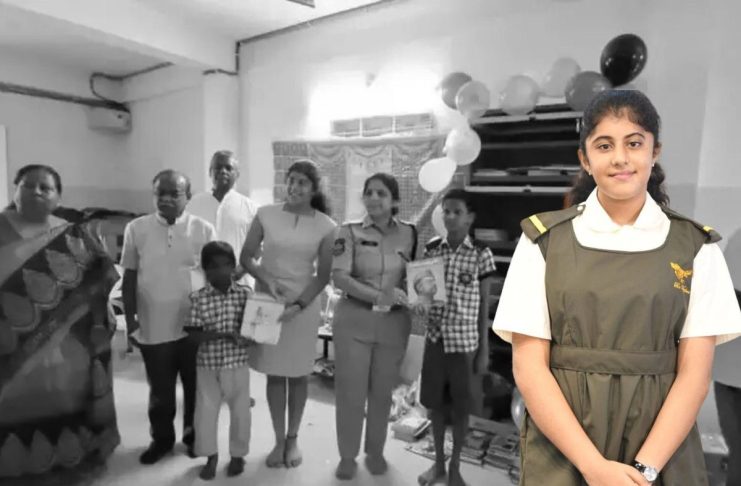 13-Year-Old Akarshana Sathish Establishes Her 18th Library at Sai Seva Sangh