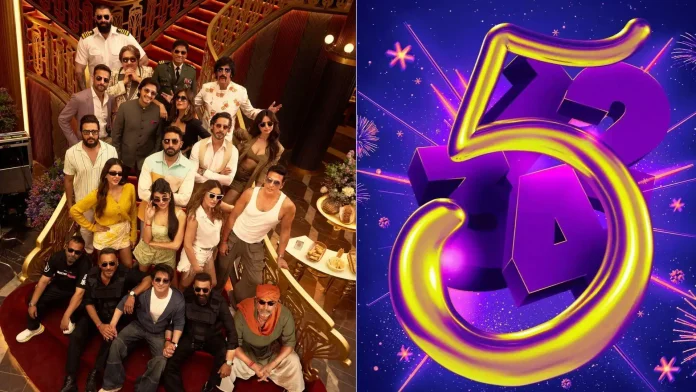 Abhishek Bachchan, Akshay kumar Pose With 'Housefull 5' Cast On Cruise