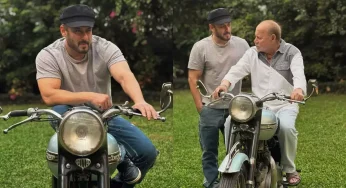 Salman Khan Poses With Father Salim Khan And His First Bike, Shares Cute Father-Son Moment