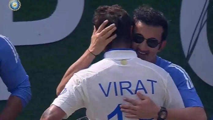 Virat Kohli Hugs Gambhir After 30th Test Century