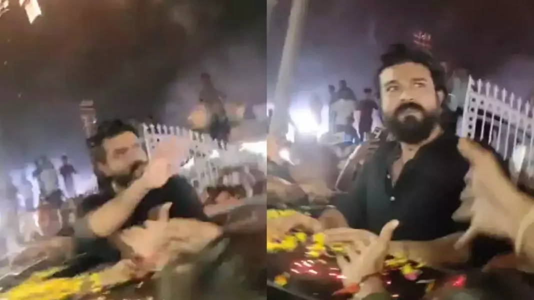 Ram Charan Fans Face Police Lathicharge Amid Chaos at Sri Durga Devi Temple: Video Goes Viral