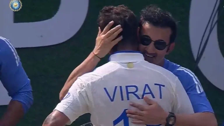 Virat Kohli Hugs Gambhir After 30th Test Century