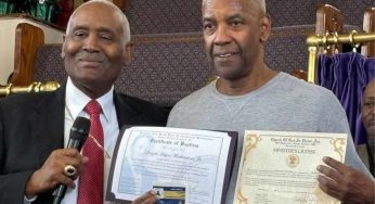 Denzel Washington Gets Baptised And Received Minister Licence At New York Church, See Pictures