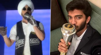 Diljit Dosanjh Celebrates Chess World Champion D Gukesh’s Victory At Chandigarh Concert