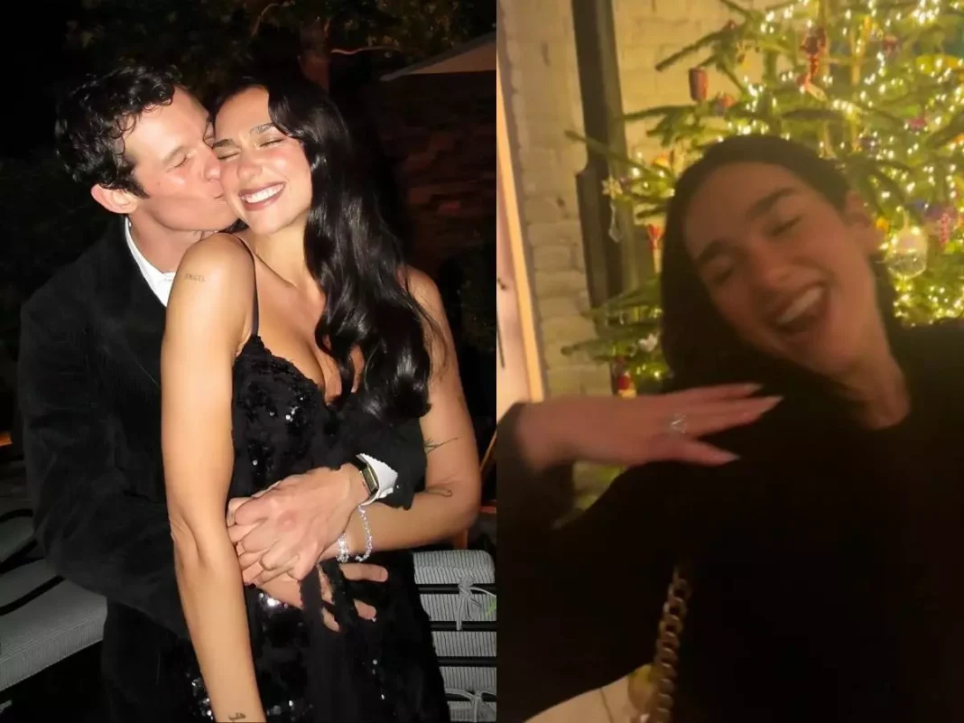 Dua Lipa Sparks Engagement Rumours with Callum Turner After Festive Photo Hints at Diamond Ring