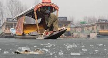 Dal Lake Freezes Over as Srinagar Shivers at -7°C Amid Intense Coldwave