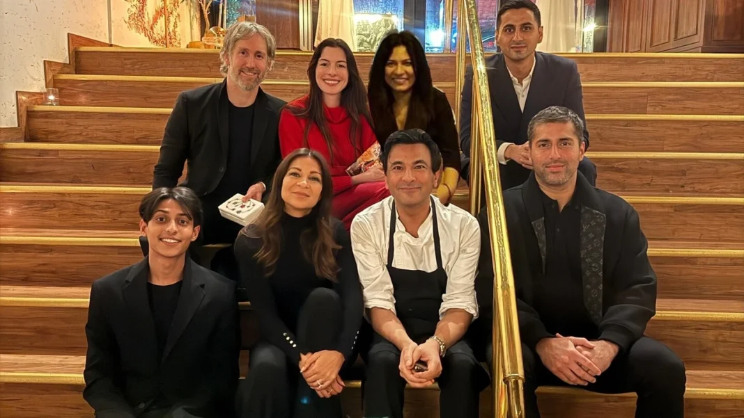 Anne Hathaway Visits Vikas Khanna’s New York Restaurant- Bungalow: See Pics